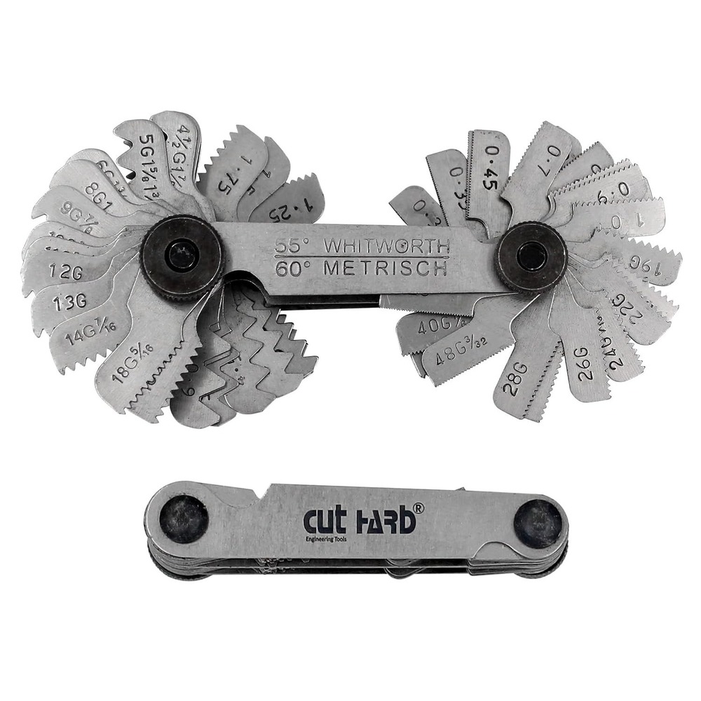 CUTHARD Screw Pitch Gauge 52 Leaves Metric Whitworth 60 55 Degree CH68006